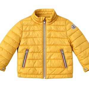 Moncler Kids Daniel Giubbotto Yellow Down Puffer Jacket Size 3T Warm Cute Winter